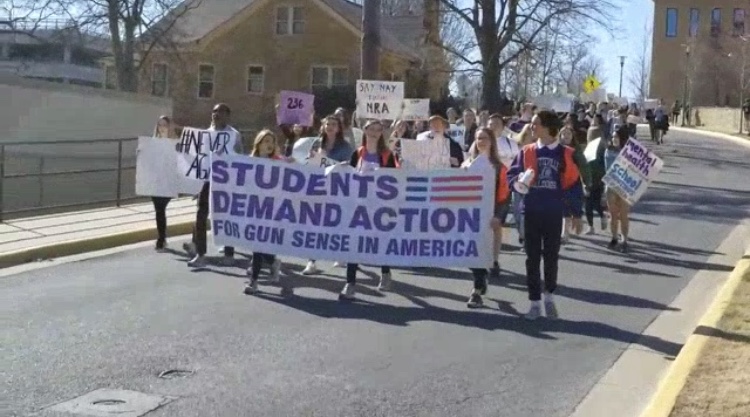 Students Walk-Out at Fayetteville High School