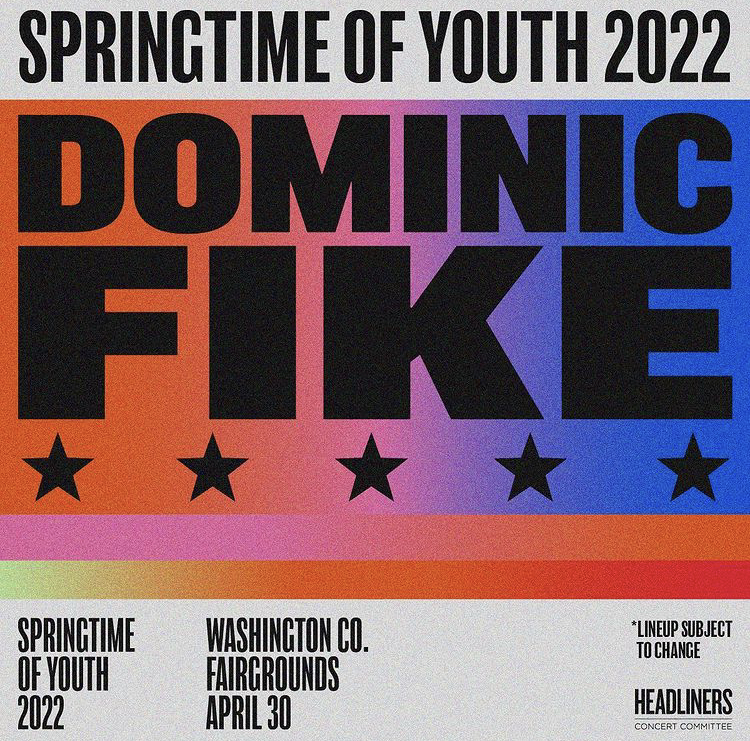 Springtime of Youth lists Dominic Like as headliner