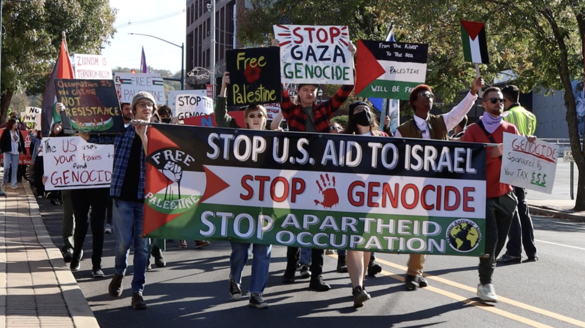 Community Rallies For Palestine Peace March