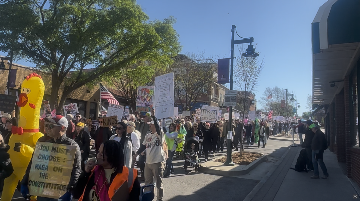 The third nationwide “No Kings” protest in downtown Fayetteville