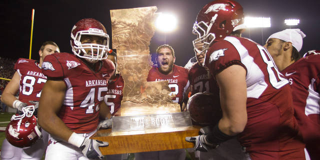 Razorbacks Battle for the Boot This Weekend